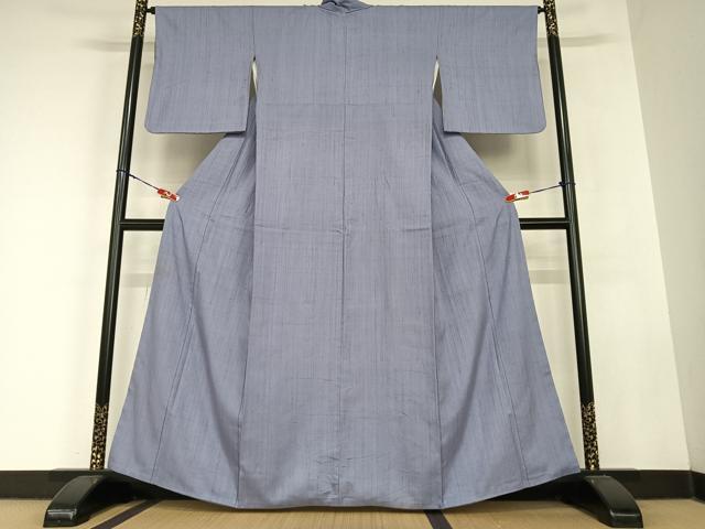 平和屋着物●上質な紬 色無地 紅掛花色 正絹 逸品 AABC5079zg