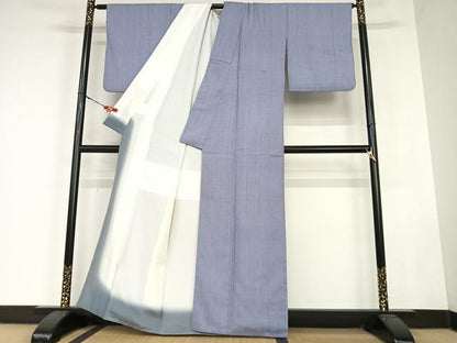 平和屋着物●上質な紬 色無地 紅掛花色 正絹 逸品 AABC5079zg