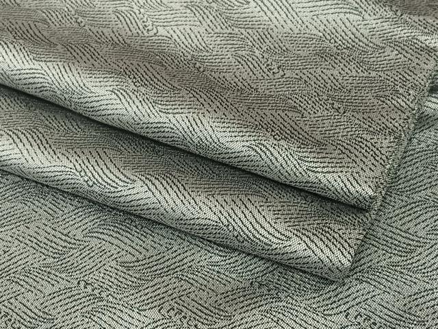 平和屋着物●お召 立波文 正絹 逸品 AABC5086zg