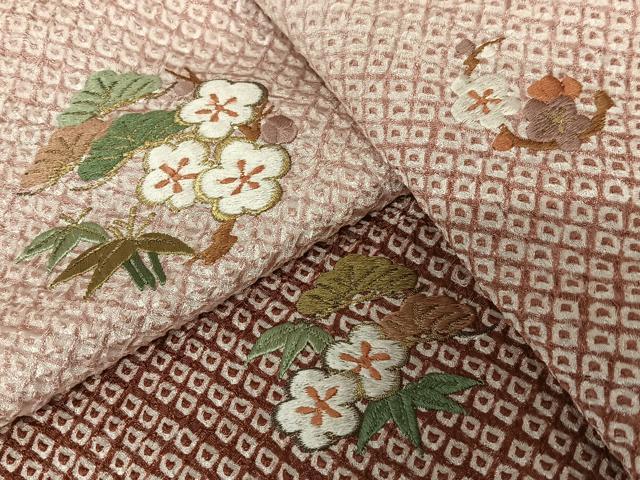 平和屋着物●訪問着 総絞り 刺繍 松竹梅 暈し染め 金糸 正絹 逸品 未使用 AABC5094zg