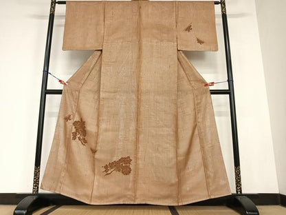 平和屋着物●訪問着 花蝶文 正絹 逸品 AABC5100zg