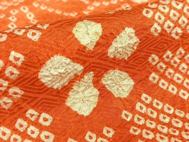 平和屋着物●豪華振袖 絞り 舞花文 正絹 逸品 AABC5119zg