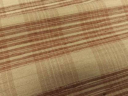平和屋着物●上質な紬　格子　正絹　逸品　AABC5121zg