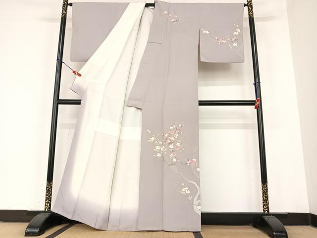 平和屋着物●訪問着　作家物　枝花文　正絹　逸品　AABC5144zg