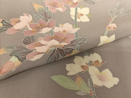 平和屋着物●訪問着　作家物　枝花文　正絹　逸品　AABC5144zg