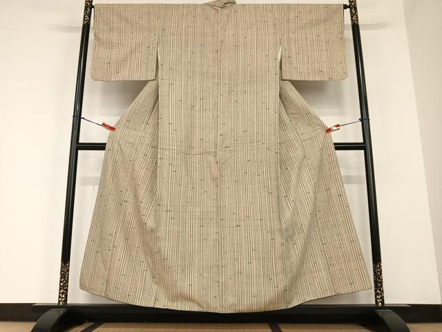 平和屋着物●上質な紬　縞　正絹　逸品　AABC5145zg 平和屋着物○上質な紬 縞 正絹 逸品 AABC5145zg