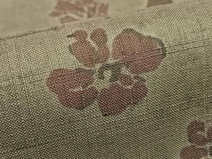 平和屋着物●上質な小紋　紬地　草花文　正絹　逸品　未使用　AABC5146zg