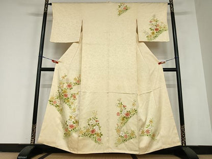 平和屋着物●青山みとも 訪問着 草花文 正絹 逸品 AABC5172zg
