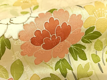 平和屋着物●青山みとも 訪問着 草花文 正絹 逸品 AABC5172zg