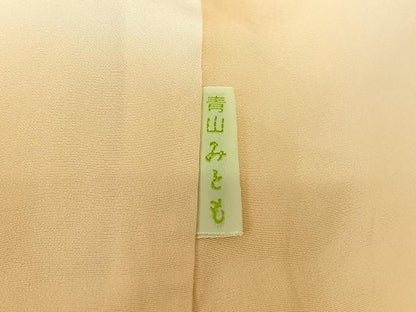 平和屋着物●青山みとも 訪問着 草花文 正絹 逸品 AABC5172zg