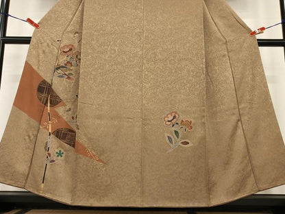 平和屋着物●訪問着　花鳥文　金彩　正絹　逸品　AABC5184zg