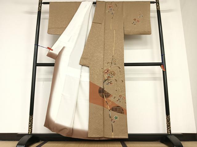 平和屋着物●訪問着　花鳥文　金彩　正絹　逸品　AABC5184zg