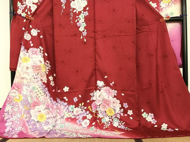 平和屋着物●豪華振袖 蔓帯花文 暈し染め 金彩 仮絵羽 逸品 未使用 AABC5190zg