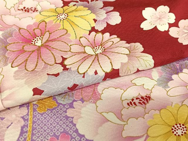 平和屋着物●豪華振袖 蔓帯花文 暈し染め 金彩 仮絵羽 逸品 未使用 AABC5190zg