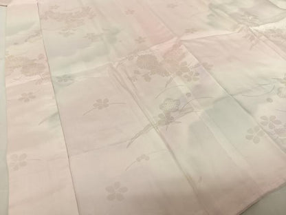 平和屋着物●長襦袢 無双仕立て 草花文 暈し染め 正絹 逸品 AABC5191zg