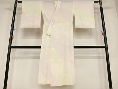 平和屋着物●長襦袢　無双仕立て　舞桜　正絹　逸品　AABC5192zg