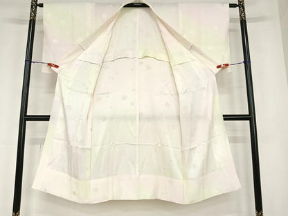 平和屋着物●長襦袢　無双仕立て　舞桜　正絹　逸品　AABC5192zg