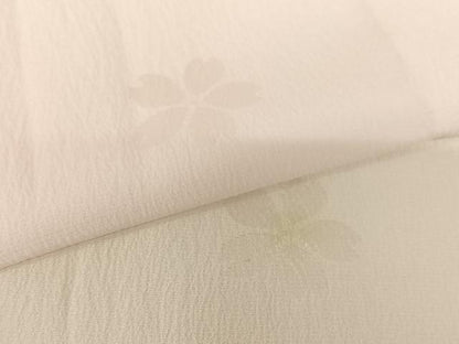 平和屋着物●長襦袢　無双仕立て　舞桜　正絹　逸品　AABC5192zg