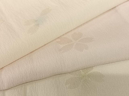 平和屋着物●長襦袢　無双仕立て　舞桜　正絹　逸品　AABC5192zg