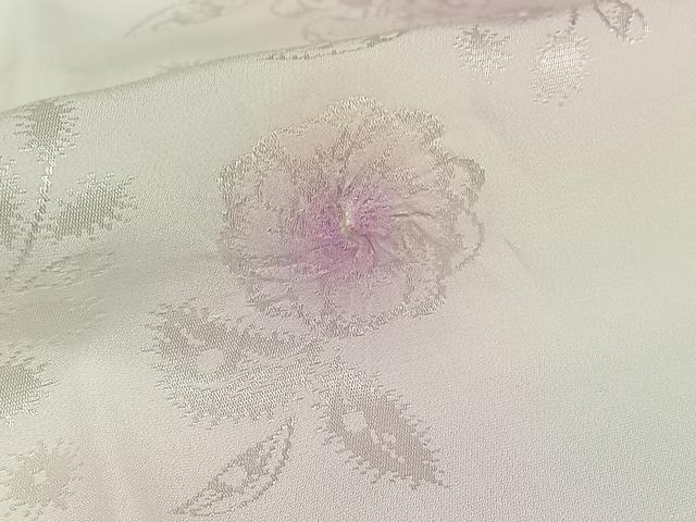 平和屋着物●長襦袢　袷　絞り　草花文　洗える着物　AABC5195zg