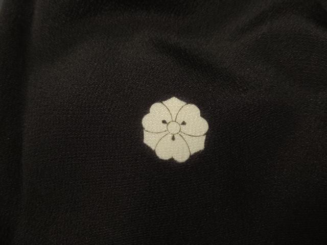 平和屋着物■豪華黒留袖　駒刺繍　地紙飛鶴花文　金彩　正絹　逸品　AABC5228sx