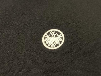 平和屋着物■豪華黒留袖　飛鶴風景文　金彩　正絹　逸品　AABC5293sx