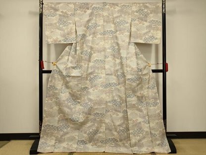 平和屋着物■上質な紬　風景文　正絹　逸品　AABC5312sx