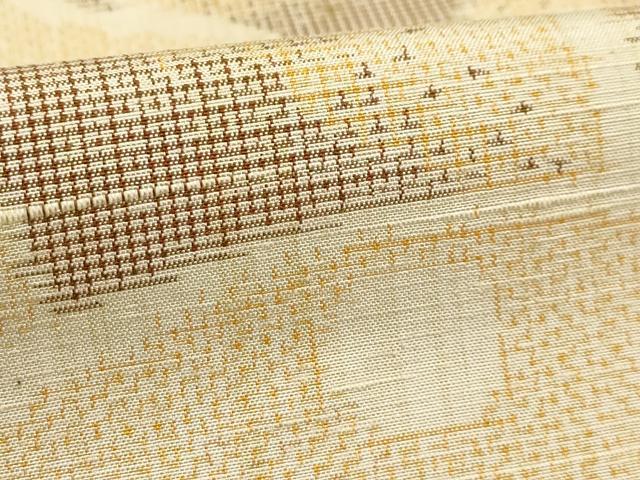 平和屋着物■上質な紬 幾何学文様 証紙付き 正絹 逸品 AABC5442sx