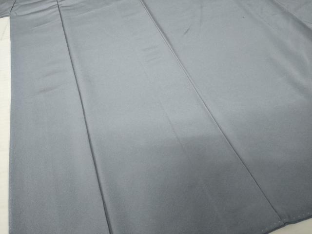 平和屋着物●上質な色無地　紫鼠色　正絹　逸品　AABC5602ck