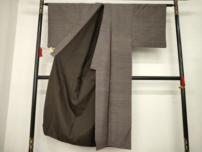 平和屋着物●男性　紬　アンサンブル　亀甲柄　正絹　逸品　AABC5608ck