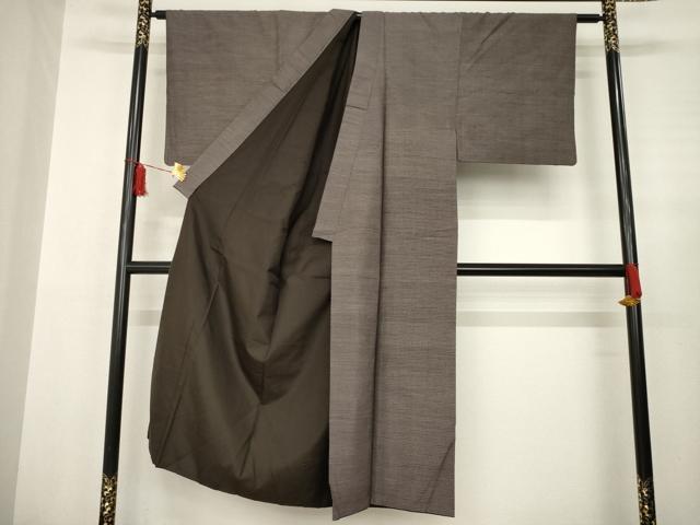 平和屋着物●男性　紬　アンサンブル　亀甲柄　正絹　逸品　AABC5608ck