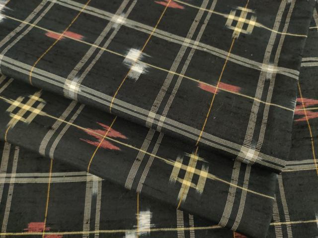 平和屋着物●上質な紬 琉球絣文様 正絹 逸品 AABC5619ck