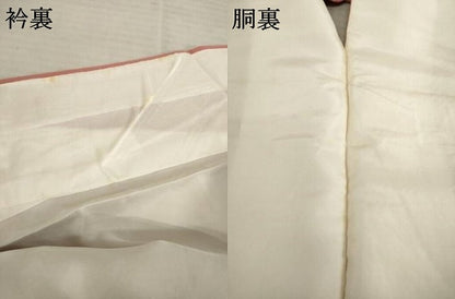 平和屋着物●ファッションデザイナー 花井幸子 色無地 甚三紅色 やまと誂製 正絹 逸品 未使用 AABC5625ck