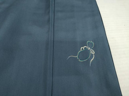 平和屋着物●京の名門・菱屋六右ェ門 紬 訪問着 刺繍 瓢箪 暈し染め 金彩 正絹 逸品 AABC5647ck