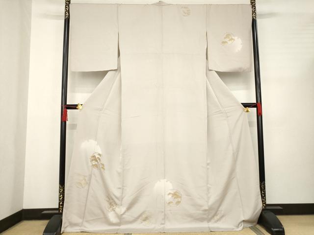 平和屋着物●訪問着　刺繍　松竹梅丸文　金彩　ゑり善扱い　ロング丈　正絹　逸品　AABC5653ck