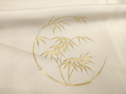 平和屋着物●訪問着　刺繍　松竹梅丸文　金彩　ゑり善扱い　ロング丈　正絹　逸品　AABC5653ck