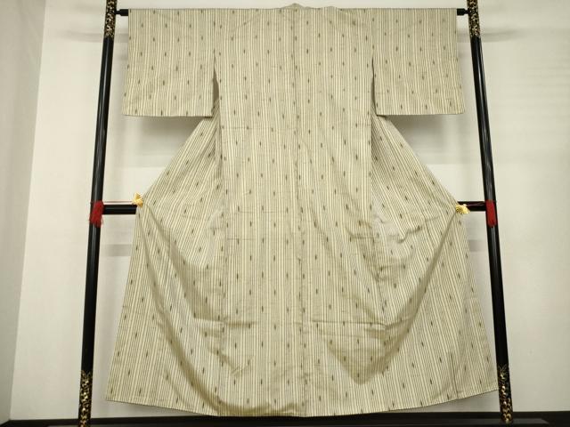 平和屋着物●ぜんまい紬　間道　正絹　逸品　AABC5656ck
