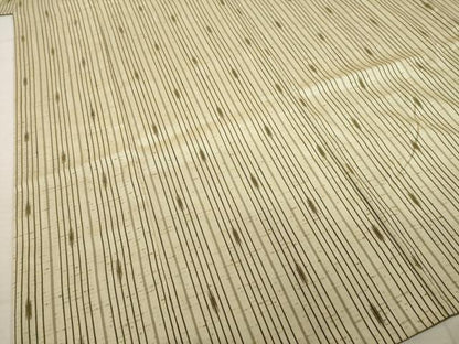 平和屋着物●ぜんまい紬　間道　正絹　逸品　AABC5656ck