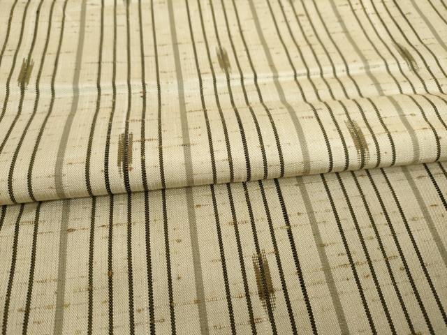 平和屋着物●ぜんまい紬　間道　正絹　逸品　AABC5656ck