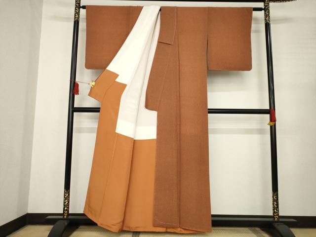平和屋着物●江戸小紋 立分銅 正絹 逸品 AABC5670ck
