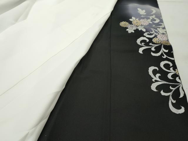 平和屋着物●伝統工芸士 村井紀夫 豪華黒留袖 正倉院花鳥文 暈し染め 金銀彩 正絹 逸品 AABC5692cs