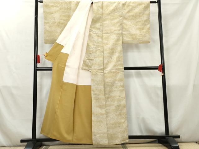 平和屋着物■上質な紬　風景文　正絹　逸品　AABC5725cs