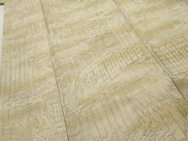 平和屋着物■上質な紬　風景文　正絹　逸品　AABC5725cs