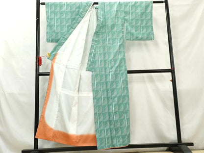 平和屋着物■小紋　幾何学柄　洗える着物　AABC5787cs