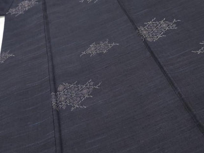 平和屋着物■上質な紬 花菱文 正絹 逸品 AABC5836cs
