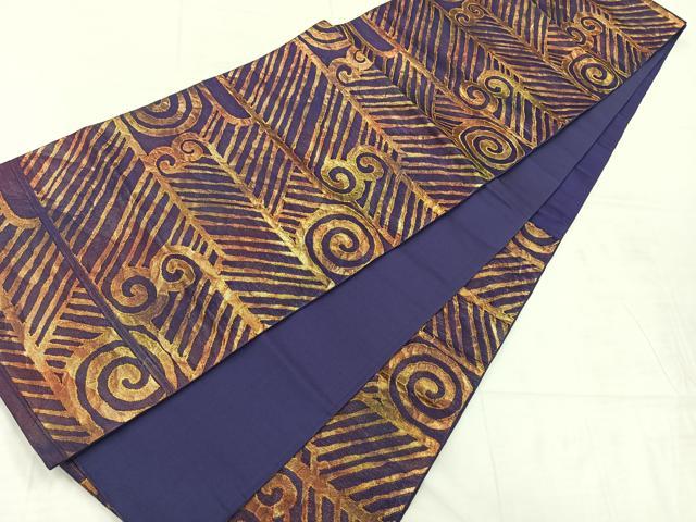 平和屋着物◎六通柄袋帯 幾何学文様 正絹 逸品 AABC5900uk