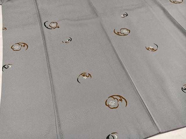 平和屋着物●上質な小紋 梅 正絹 逸品 AABC6002ph