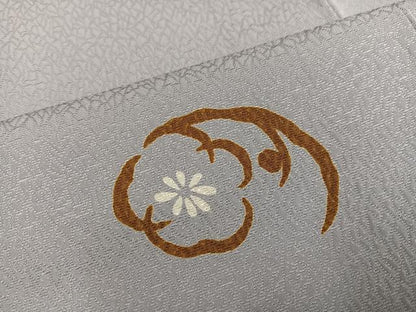 平和屋着物●上質な小紋 梅 正絹 逸品 AABC6002ph
