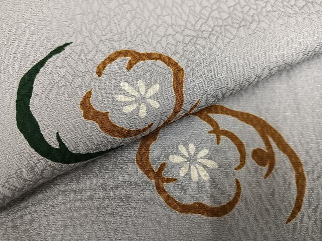 平和屋着物●上質な小紋 梅 正絹 逸品 AABC6002ph