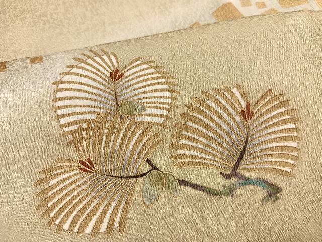 平和屋着物●訪問着　松　暈し染め　金彩　正絹　逸品　AABC6010ph